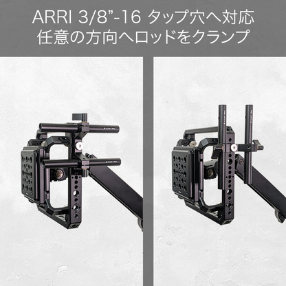 DeskRig 15mmロッド用 3/8インチARRIスロット対応 デュアルクランプ /DRC-02　2個入り