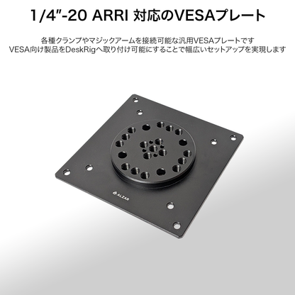 DeskRig 1/4”-20 ARRI対応 VESAプレート /VICP-01