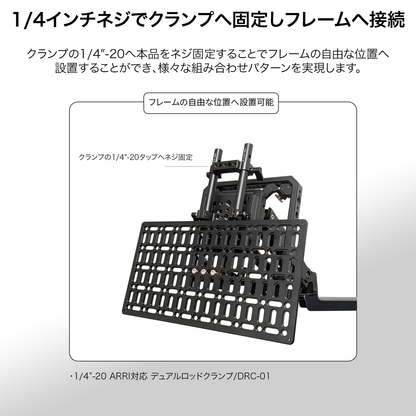 DeskRig 1/4インチネジ対応 多目的有孔ボード /PB-01