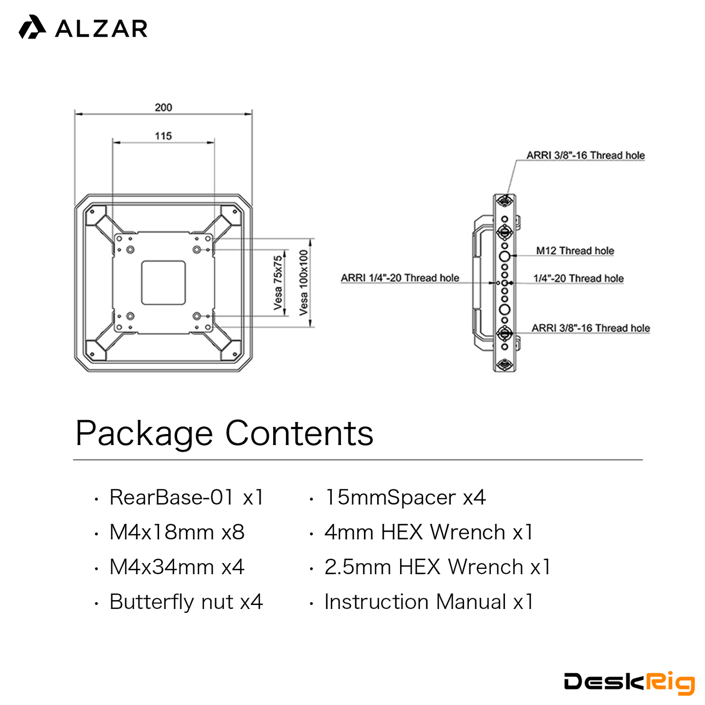 DeskRig RearBase-01 /リアベース-01
