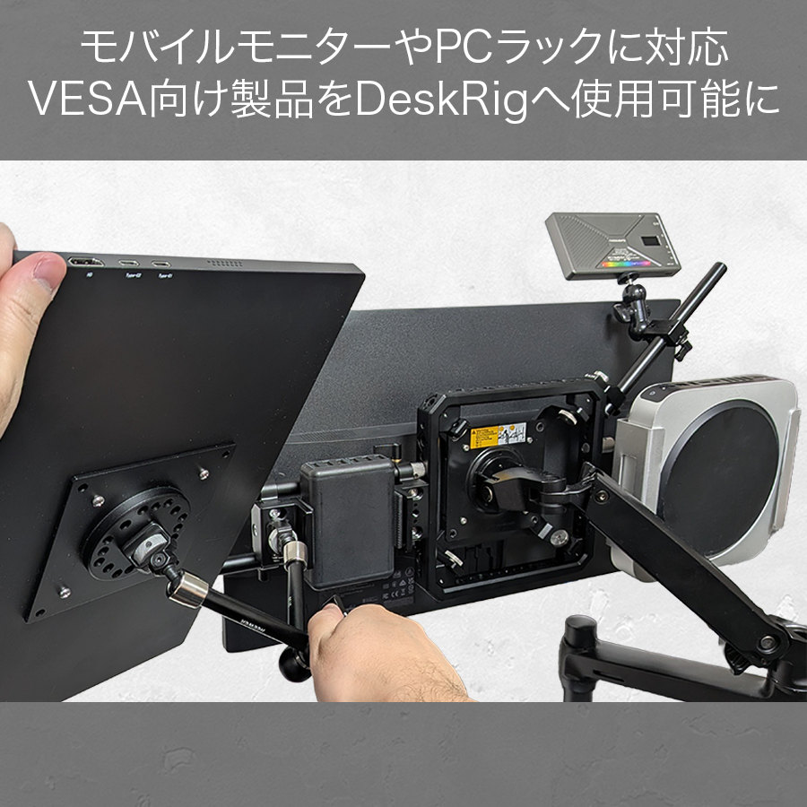 DeskRig 1/4インチネジ対応 VESAプレート /VICP-01
