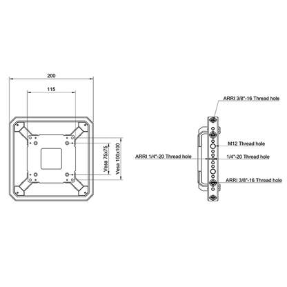 DeskRig RearBase-01 /リアベース-01Vesa規格対応メインベース